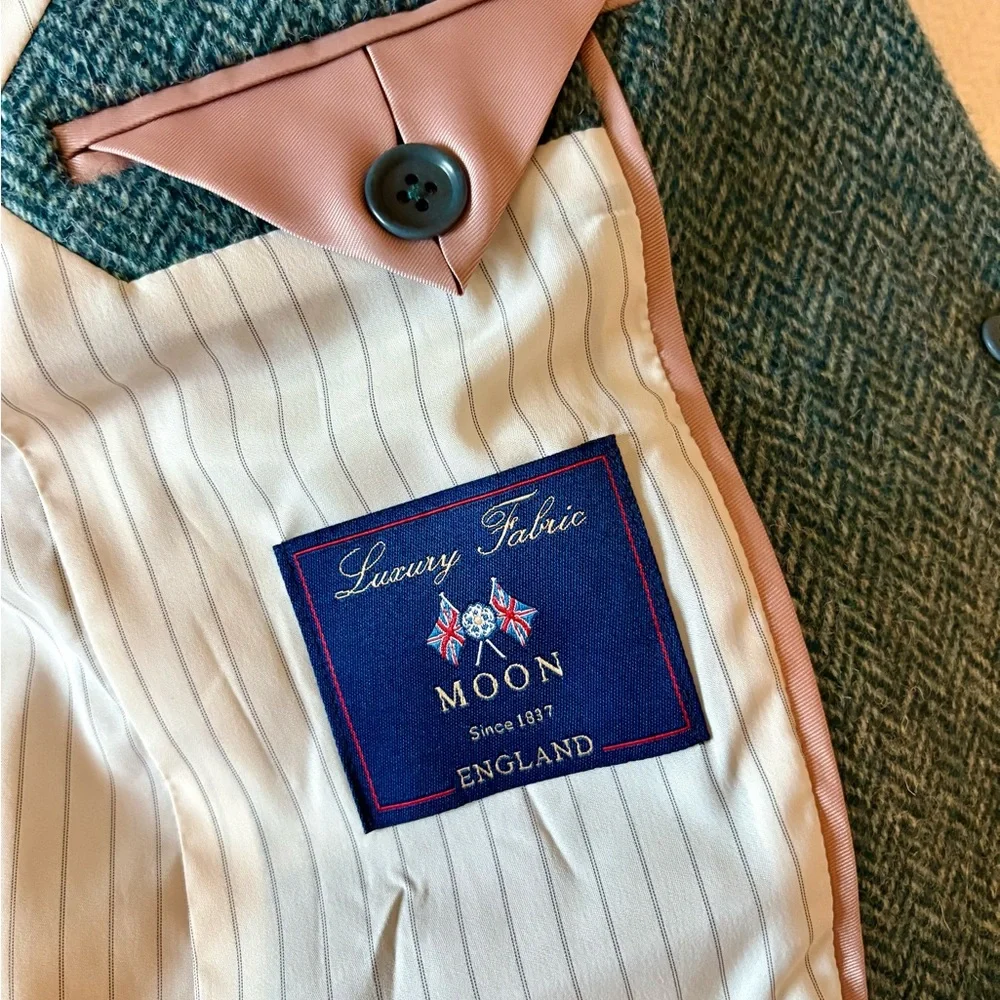 J. Crew Blue Herringbone Campbell Blazer - Picture 8 of 10